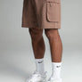 SikSilk - Brown Smart Cargo Shorts